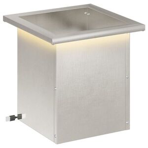 Imagine vidaXL Jardinieră de grădină cu LED Argintiu 30 x 30 x 30 cm