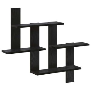 Imagine vidaXL Raft de perete Stejar Negru 85 x 13, 5 x 73, 5 cm Lemn prelucrat
