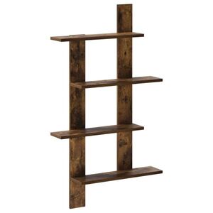 Imagine vidaXL Raft de perete Stejar fumuriu 61 x 13, 5 x 105 cm Lemn prelucrat