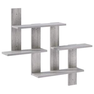 Imagine vidaXL Raft de perete Sonoma gri 85 x 13, 5 x 73, 5 cm Lemn prelucrat