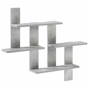 Imagine vidaXL Raft de perete Gri Beton 85 x 13, 5 x 73, 5 cm Lemn prelucrat