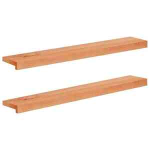 Imagine vidaXL Pervazuri 2 buc. Lacuit 100 x 20 x 2 cm Lemn de fag masiv