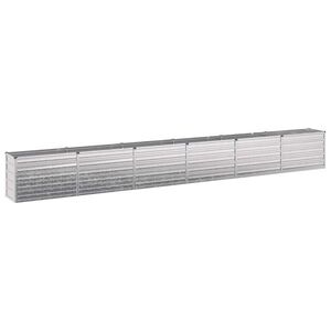 Imagine vidaXL Pat de grădină ridicat Argintiu 480 x 40 x 55 cm galvanizat