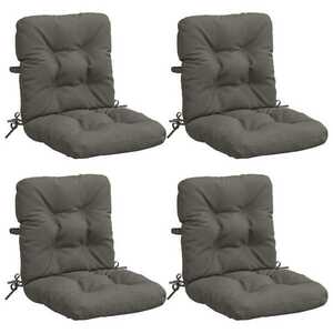 Imagine vidaXL Perne pentru Scaune cu Spătar Înalt - Set de 4 VIANEN 4 pcs Gri