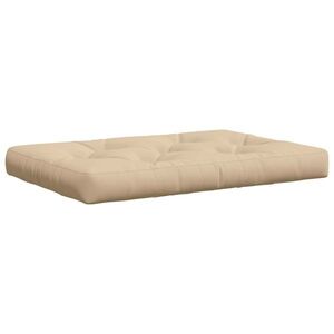 Imagine vidaXL Perne pentru Palet VIANEN 100% Polyester Crem 120 x 80 x 12 cm