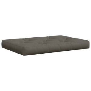 Imagine vidaXL Perne pentru Palet VIANEN 100% Polyester Gri 120 x 60 x 12 cm