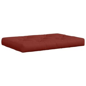 Imagine vidaXL Perne pentru Palet VIANEN 100% Polyester Roșu 120 x 60 x 12 cm