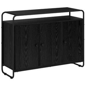 Imagine vidaXL Bufet Stejar Negru 102 x 35 x 75 cm Lemn compozit