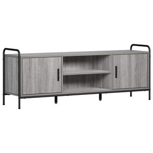 Imagine vidaXL Cabinet TV 133 x 33 x 50 cm Sonoma gri Lemn prelucrat