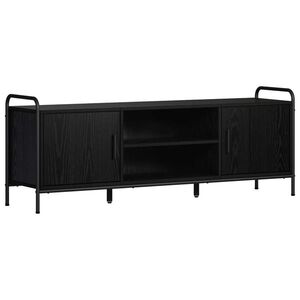 Imagine vidaXL Cabinet TV 133 x 33 x 50 cm Stejar Negru Lemn prelucrat