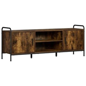 Imagine vidaXL Cabinet TV 133 x 33 x 50 cm Stejar fumuriu Lemn prelucrat