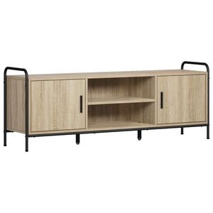 Imagine vidaXL Cabinet TV 133 x 33 x 50 cm Stejar Sonoma Lemn prelucrat