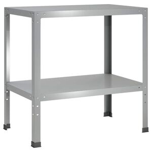 Imagine vidaXL Masă pentru ghivece 100 x 50 x 80 cm Oțel Galvanizat Argintiu