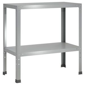 Imagine vidaXL Masă pentru ghivece 100 x 40 x 80 cm Oțel Galvanizat Argintiu