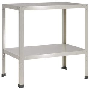 Imagine vidaXL Masă pentru ghivece 80 x 50 x 80 cm Oţel inoxidabil Argintiu