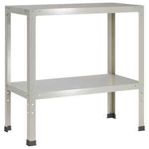 Imagine vidaXL Masă pentru ghivece 100 x 40 x 80 cm Oţel inoxidabil Argintiu