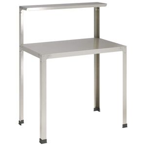 Imagine vidaXL Masă pentru ghivece 100 x 50 x 104 cm Oţel inoxidabil Argintiu