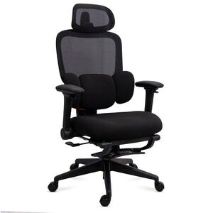 Imagine Scaun ergonomic din mesh cu suport pentru picioare și brațe reglabile SYYT 9523 negru