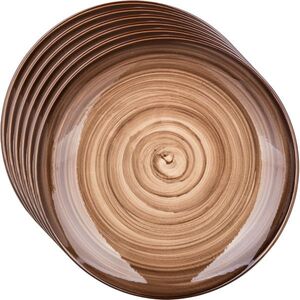 Imagine Set de 6 farfurii întinse Banquet Palas 27 cm, maro