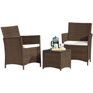 Imagine Set de mobilier din ratan Avenberg Veneto, maro/bej, maro