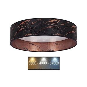 Imagine Plafonieră LED VELVET STAR LED/24W/230V d. 40 cm neagră/cupru BRILAGI