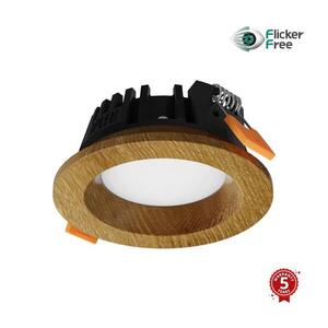 Imagine Corp de iluminat LED încastrat RONDO LED/3W/230V 3000K d. 9 cm lemn masiv stejar APLED