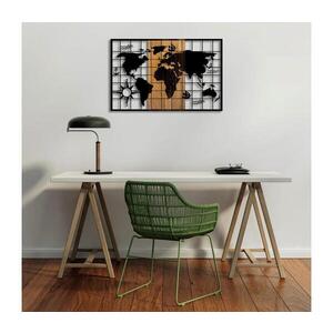 Imagine Decorațiune de perete 90x58 cm lemn/metal hartă