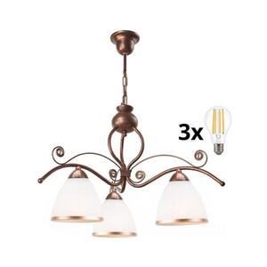 Imagine Lustră LED pe lanț BRILAGI ANTICO 3xE27/60W/230V bronz patină