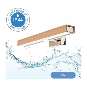 Imagine Aplică LED pentru oglindă de baie BRILAGI WOODY MIRROR LED/8W/230V IP44 stejar/crom