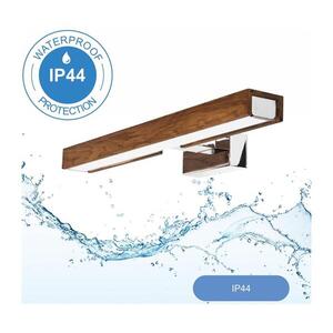 Imagine Aplică LED pentru oglindă de baie BRILAGI WOODY MIRROR LED/8W/230V IP44 stejar/crom