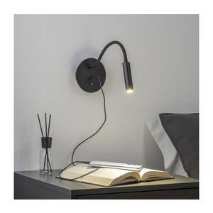 Imagine Lampă LED flexibilă de perete cu port USB BRILAGI MAYA LED/3W/230V negru