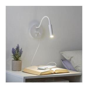 Imagine Lampă LED flexibilă de perete cu port USB BRILAGI MAYA LED/3W/230V alb