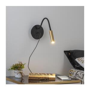 Imagine Lampă LED flexibilă de perete cu port USB BRILAGI MAYA LED/3W/230V negru/auriu