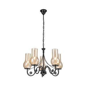 Imagine Lustră pe lanț BRILAGI COTTAGE 5xE14/40W/230V negru/maro
