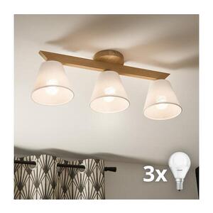 Imagine Lustră aplicată BRILAGI ANTHONY 3xE14/40W/230V stejar/alb