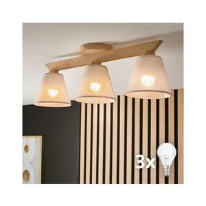 Imagine Lustră aplicată BRILAGI ANTHONY 3xE14/40W/230V stejar/bej