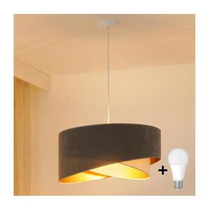 Imagine Lustră LED pe cablu BRILAGI LYRA 1xE27/15W/230V gri/crem/auriu