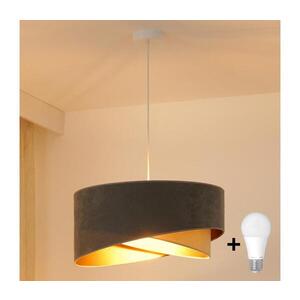 Imagine Lustră LED pe cablu BRILAGI LYRA 1xE27/15W/230V gri/bej/auriu