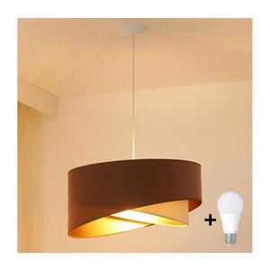 Imagine Lustră LED pe cablu BRILAGI LYRA 1xE27/15W/230V maro/crem/auriu