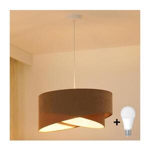 Imagine Lustră LED pe cablu BRILAGI LYRA 1xE27/15W/230V maro/alb