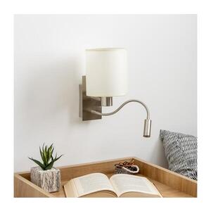 Imagine Lampă LED flexibilă de perete BRILAGI NUBILA 1xE27/25W/230V+LED/3W crom mat/crem