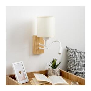 Imagine Lampă LED flexibilă de perete BRILAGI NUBILA WOOD 1xE27/25W/230V + LED/3W stejar/alb/crem