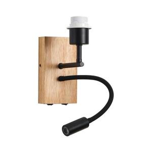 Imagine Veioză LED flexibilă BRILAGI NUBILA WOOD 1xE27/25W/230V + LED/3W stejar/negru