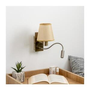 Imagine Lampă LED de perete BRILAGI NUBILA 1xE27/25W/230V + LED/3W alamă/maro deschis
