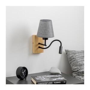Imagine Lampă LED de perete BRILAGI NUBILA WOOD 1xE27/25W/230V + LED/3W stejar/gri