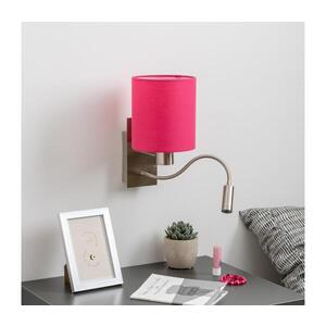Imagine Lampă LED de perete BRILAGI NUBILA 1xE27/25W/230V + LED/3W crom mat/roz