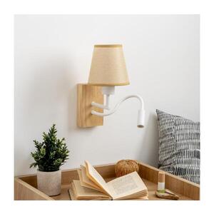 Imagine Lampă LED de perete BRILAGI NUBILA WOOD 1xE27/25W/230V + LED/3W stejar/maro deschis