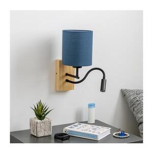 Imagine Lampă LED de perete BRILAGI NUBILA WOOD 1xE27/25W/230V + LED/3W stejar/albastru închis