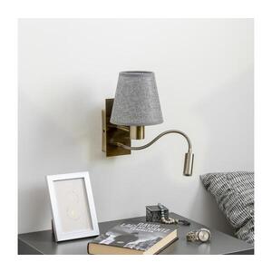 Imagine Lampă LED de perete BRILAGI NUBILA 1xE27/25W/230V + LED/3W alamă/gri
