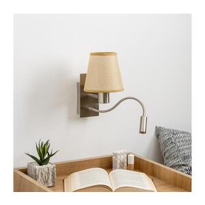 Imagine Lampă LED de perete BRILAGI NUBILA 1xE27/25W/230V + LED/3W crom mat/maro deschis